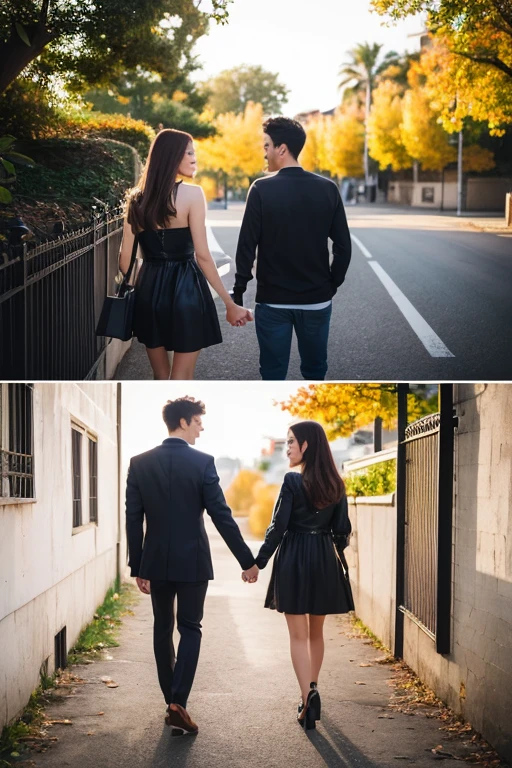 graphic design, flat design, couple, teenagers, boy with beautiful girl in their twenties, hugging, in love, romance. Full body. city, highly detailed clean, photorealistic masterpiece, professional photography, realistic, background, isometric, vibrant color vector, high definition