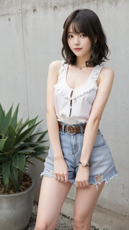 (Woman standing on Tokyo street:1.4)、(Realistic、Like a photograph、Live Action、8k, Realistic, RAW Photos, Best image quality: 1.4), Single-lens reflex camera、RAW Photos, highest quality, Realistic, Very detailedな CG Unity 8k 壁紙, Written boundary depth, Cinematic Light, Lens flare, Ray Tracing, Realistic background、(paisla:1.5、White blouse with ruffles:1.4、skinny pants:1.4、(Small breasts:0.5))、((Silver Inner Color Hair:1.1))、 1 female,Cute Japanese Girl、((whole body:1.5))、Long Hair:1.2、I like that style、stylish、Very detailed、Pay attention to the details、Perfect outfit、(White skin)、Beautiful feet:1.1、View from the front、Accurate Arm、Meet on a street corner