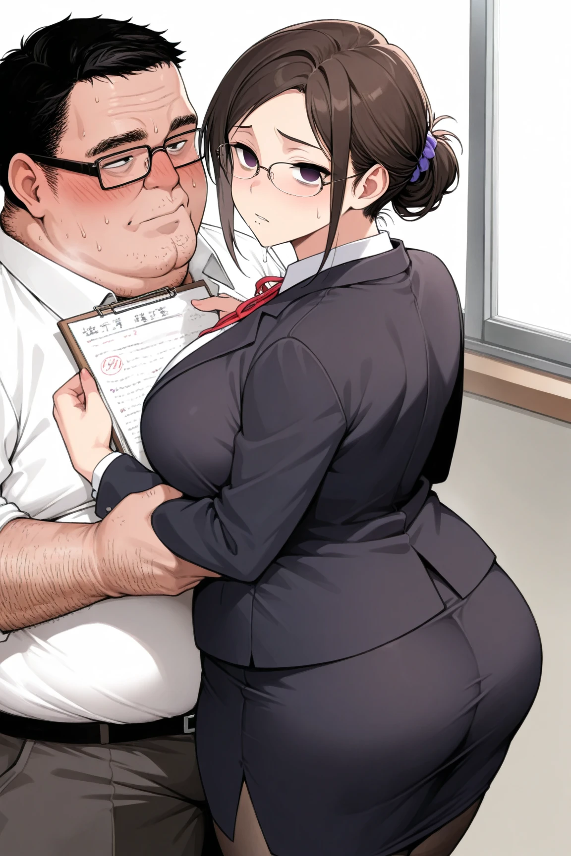 High ****** Girl Molested By Her obese man (japanese,teacher, glasses,slicked empty eyes, cleft chin, back hair)