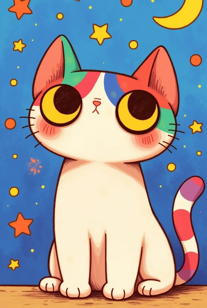 1 cartoon cat，