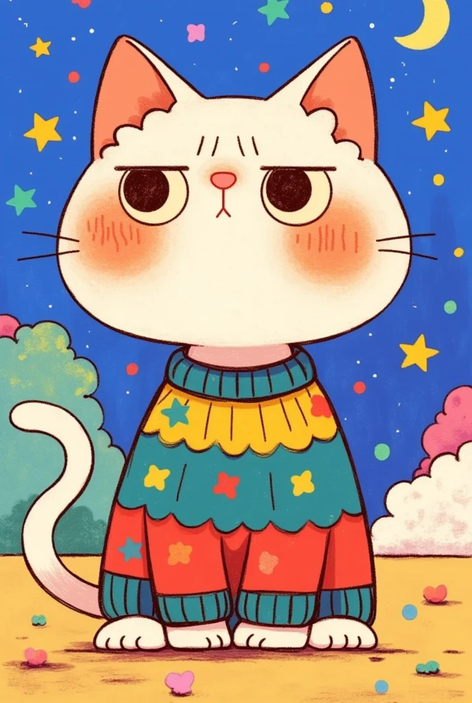 1 cartoon cat，