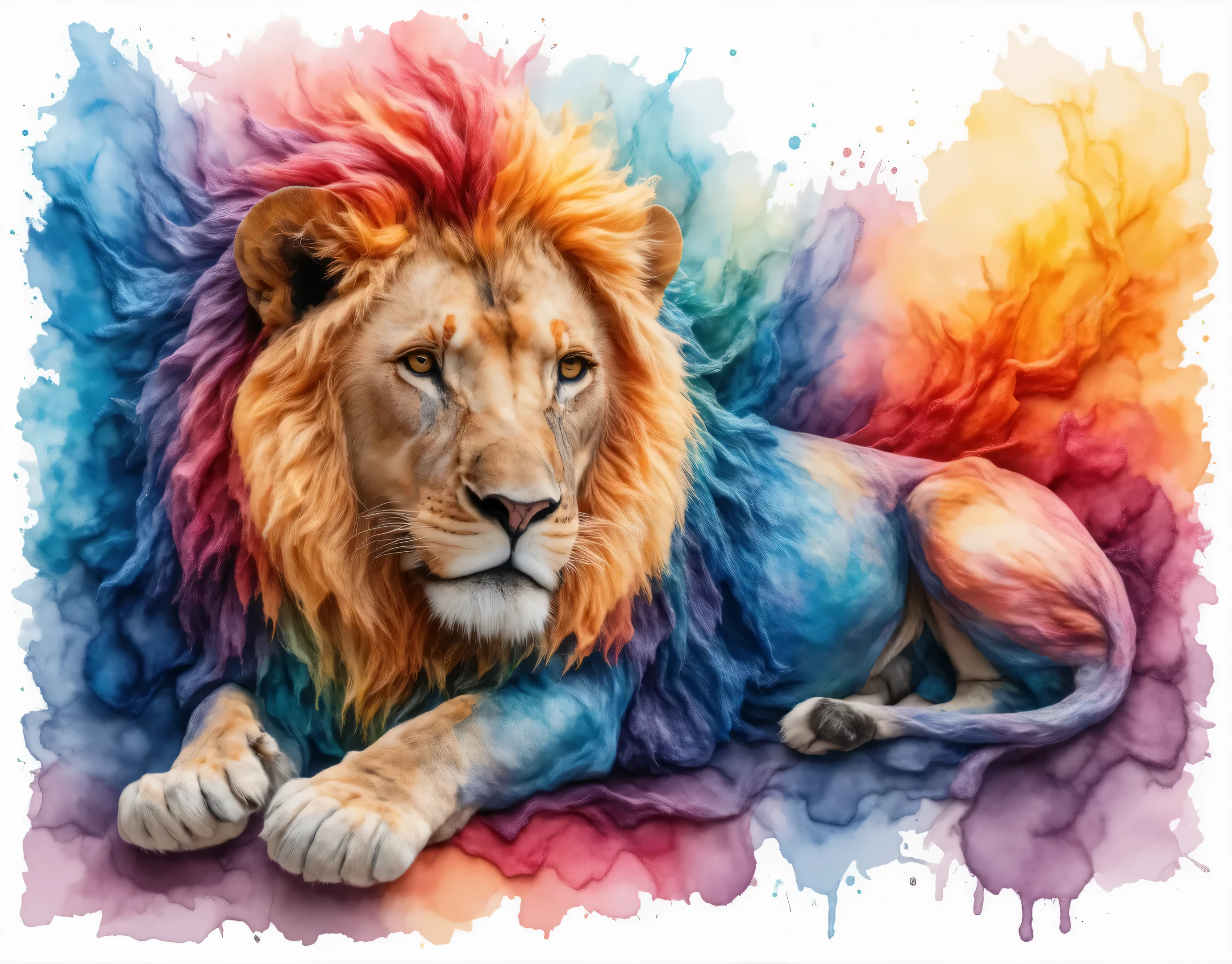  there is a lion lying on the ground,  portrait of Anna Highfish, Pixabay, Renaissance, Lion Face, Proud look, Lion Portrait ,  lion aslan , Intimidating gaze, with Lion&#39;s Mane, Lion&#39;s Mane,  proud look with roofing,  proud look with roof, King of the Jungle ,  lion's head、Digital art animal photography 、 detailed beautiful animal glass art 、 is the best stained glass art 
