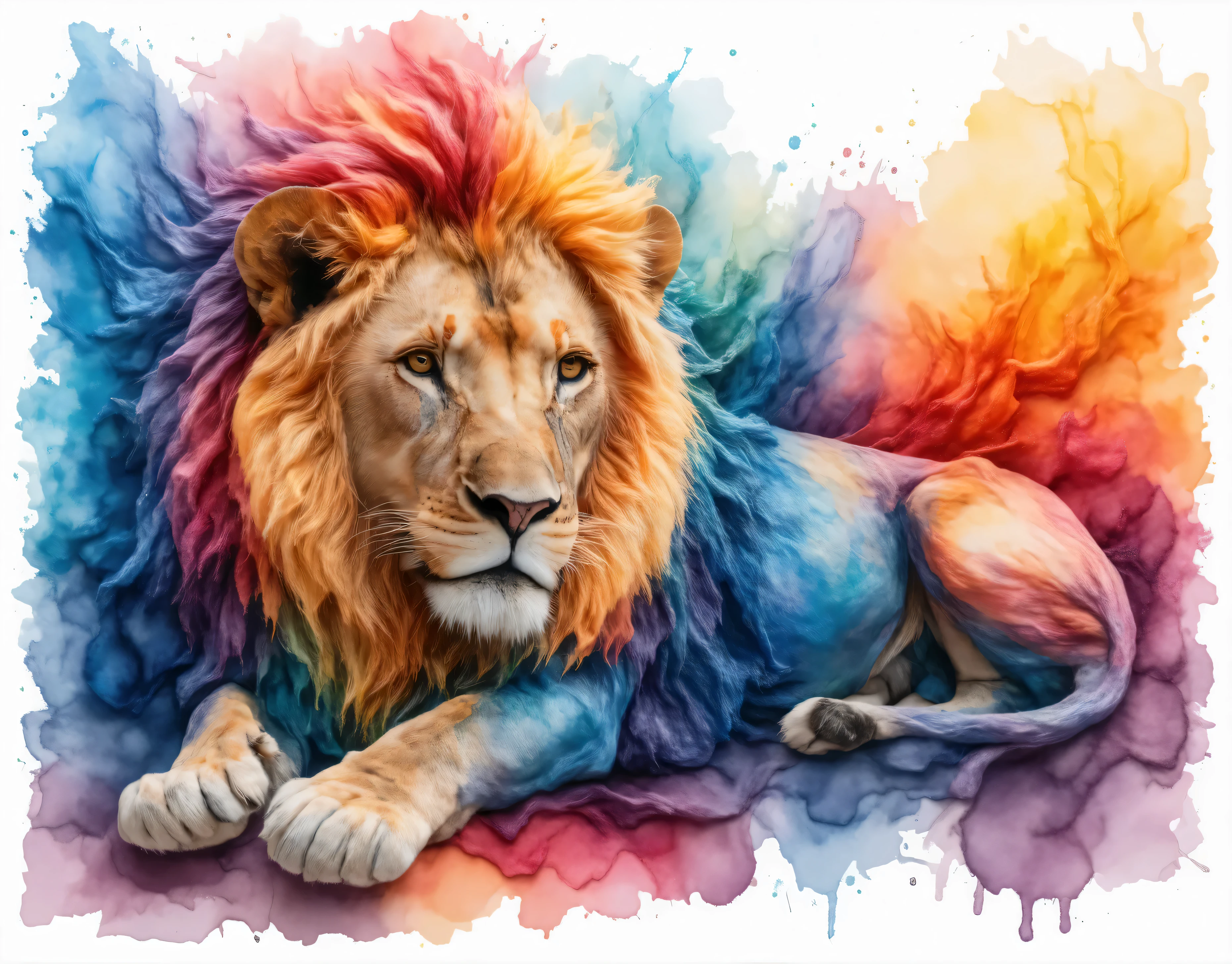  there is a lion lying on the ground,  portrait of Anna Highfish, Pixabay, Renaissance, Lion Face, Proud look, Lion Portrait ,  lion aslan , Intimidating gaze, with Lion&#39;s Mane, Lion&#39;s Mane,  proud look with roofing,  proud look with roof, King of the Jungle ,  lion's head、Digital art animal photography 、 detailed beautiful animal glass art 、 is the best stained glass art 
