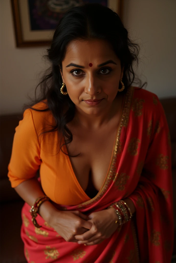 (Masterpiece: 1.5), High-definition, Ultra-detailed, Ultra-realistic: 2, Mature theme, Adult content, Age: 25, Indian descent, Bollywood-inspired, Dusky skin, Sensual eyes, Full lips, Curvy body, Elegant attire, Intimate setting, Gold and jewels, Intense passion, Raised eyebrows, Flushed cheeks, Glowing skin, Steam and haze, Low-key lighting, Close-up focus, Profound emotions, Multiple subjects, Emotional connection, Cinematic ambiance, High-quality production, Artistic direction, Mature audience.