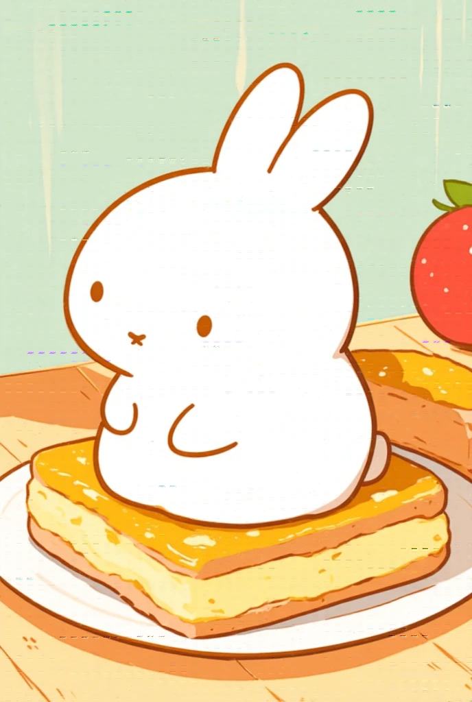    Miffy rabbit sitting on a fresh cream fruit sandwich,storybook illustration , close-up view   ,    close-up view   ,    60s Cartoon   ,    close-up showing head and belly button  ,    full color illustration  ,    Additional Details   ,    60s style anime ,Picture book cover  , close-up,    close-up view   , mid closeup ,Anime pop   ,   Minimalism  ,  textbook color illustration , In the igloo, Picture of a ren's book , printing!,   ren's book illustration  ,  ren's Book Illustration ,  animated film still ,  vignette illustration ,  close-up view ,  close-up view ,  full color illustration ,  Picture Book Illustrations for s , miffy art 