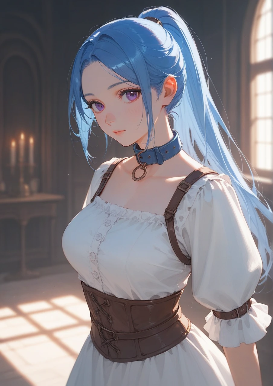 (masterpiece, 最high quality:1.4), (pirate ship), (From the back:1), (One girl), (alone), (head to waist photo) (European youth:1), Blue Hair (Fashion Hair:1.3), Nami from One Piece, hyperRealistic, Skin with attention to detail, Digital SLR, Soft lighting, high quality, Highly detailed face, Highly detailed eyes, Highly detailed skin, Skin pores, Scattered beneath the surface, Apply blush all over the face, Highly detailed face, Highly detailed eyes, Beautiful Face, Fuller lips, Detailed Background, Depth of written boundary, Volumetric lighting, Sharp focus, Realistic proportions, Excellent anatomy, (Realistic, hyperRealistic:1.4), 16k hdr, Dawn