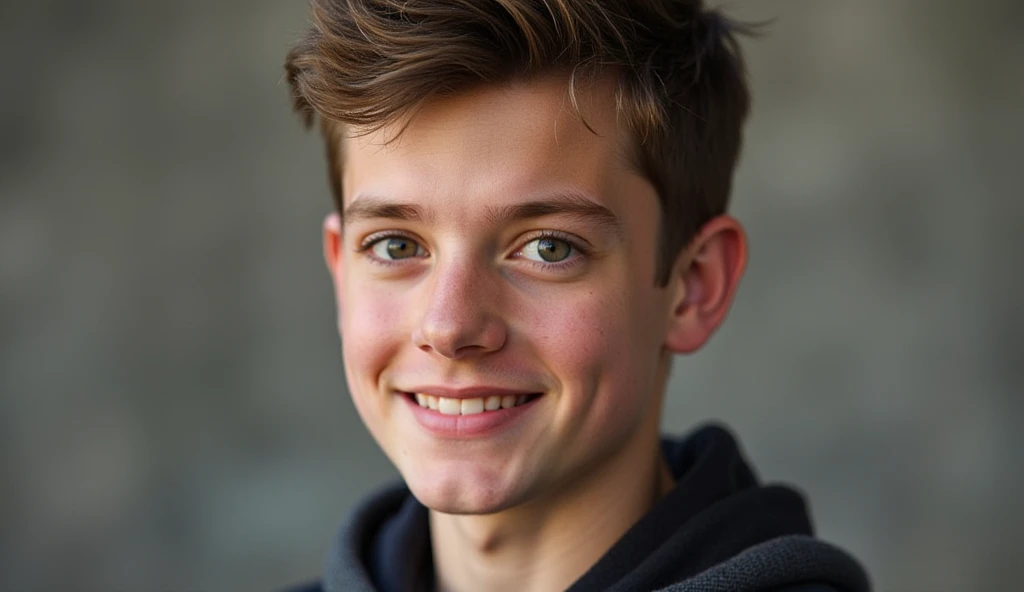 close up of a young man <lora:h34thl3dg3r:1>, in an alleyway, downtown, perfect day, smiling:0.2, RAW, HD, 8K, highly detailed face, graffiti