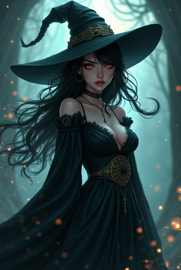 Sexy photo of the most beautiful work of art in the world, illustration, cinematic light, Fancy, high resolution, Superior quality, ultra detailed, Best Quality, Masterpiece, (detailed face), sexy mature woman with shirt and full body (torn) (transparent galaxy) screen shelter, floating fabric, meat , choker, bright (Fancy criminal para personas mayores) Forest plants with neon details, shoulders abiertos, pequeña mariposa bright, with a broken witch hat (focus on the body: 1,25 ), evening, small mutated animals in the background, torn miniskirt, a potion on the hip, shoulders, radiating magical energy, Camel leg, darkness, light reflection, ((32 year old woman)) , black underwear,(with sexy legs )、(journey)、(supine)、Head with long black hair,love game,Forced orgasm,squirt, ecstasy, I play with the urethra, ((women's casual clothing ),(high quality, realist, ultra detailed),blood mage ,dark and gloomy magical atmosphere,old church with biblical windows,beautiful woman with piercing red eyes,1woman surrounded by ethereal spirits and followers,((cult queen)),darkness eterna y profunda,penitent ghosts,group of humanoid spirits