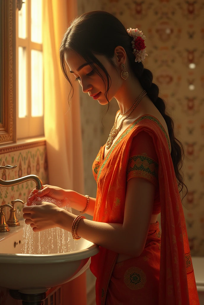 (highly detailed,illustration,intricate,attractive body,beautiful eyes,beautiful lips,extremely detailed face,longeyelashes), ((Full body picture)), cinematic, potrait, dynamic lighting, most beautiful picture, (Tripti Dimri) , indian celebrity, (wearing traditional indian blue saree), traditional indian clothes, indian jewelry, symmetrical face, stunning art, intense look, detailed, red lips, messy strands of hair, detailed hair, intense look, too much cum on face, cum facial,(best quality,4k,8k,highres,masterpiece:1.2),ultra-detailed,(realistic,photorealistic,photo-realistic:1.37),vivid colors,sharp focus,portrait, studio lighting, in a temple, (NSFW), (light skin color), (flower petals on floor), ((CUM FACIAL))