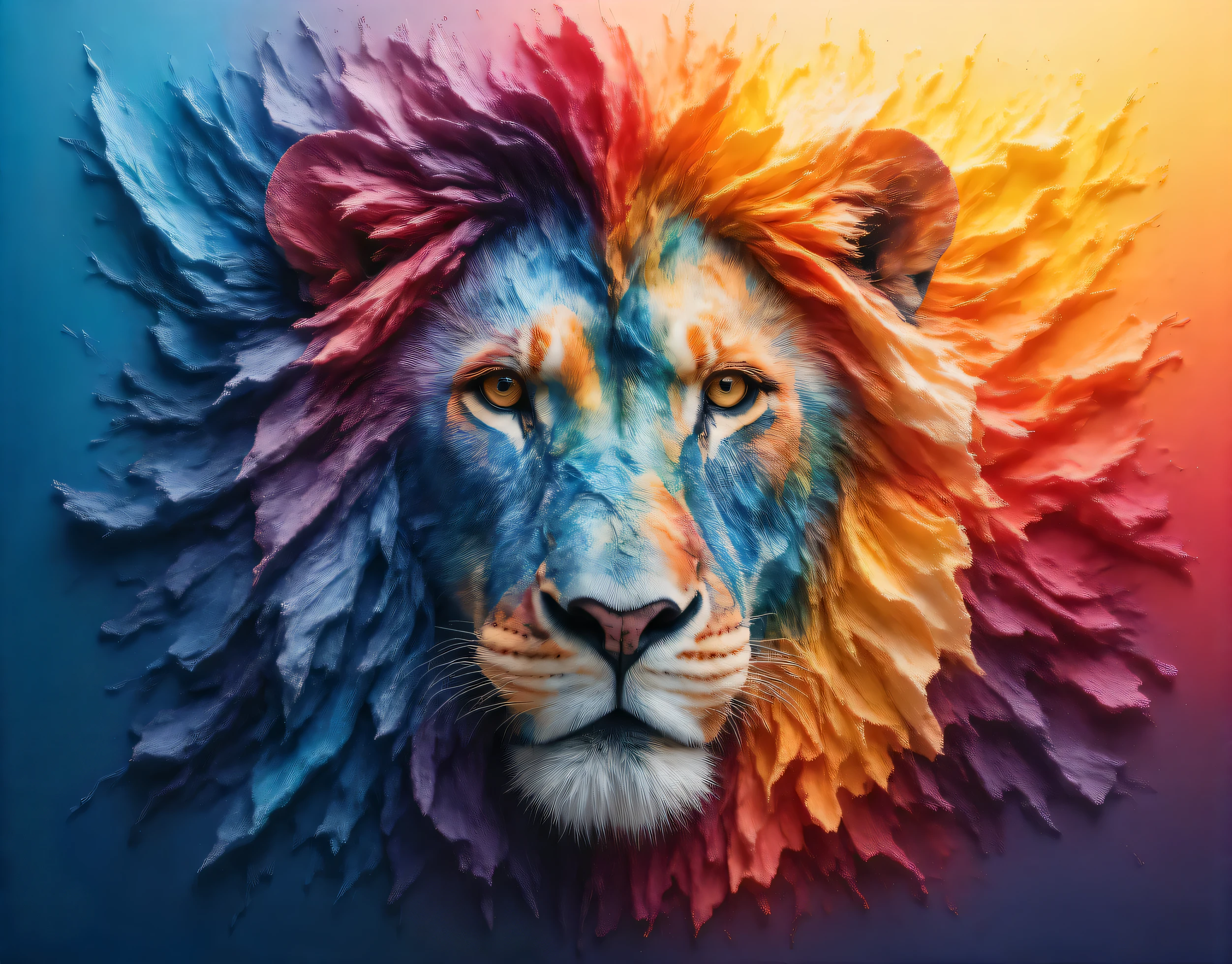 there is a lion lying on the ground, Lion Face, Proud look, Lion Portrait , lion aslan , Intimidating gaze, with Lion's Mane, Lion's Mane, proud look with roofing, proud look with roof, King of the Jungle , lion's head, Looking straight at the camera