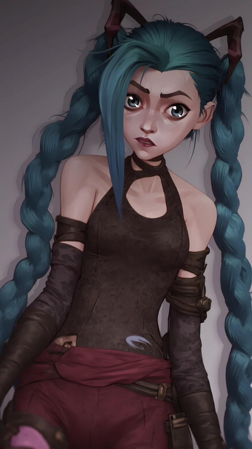 jinx en maid, haut cour, jupe cour