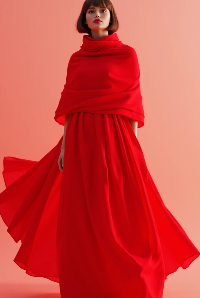 Red cloth boy in weghtless
