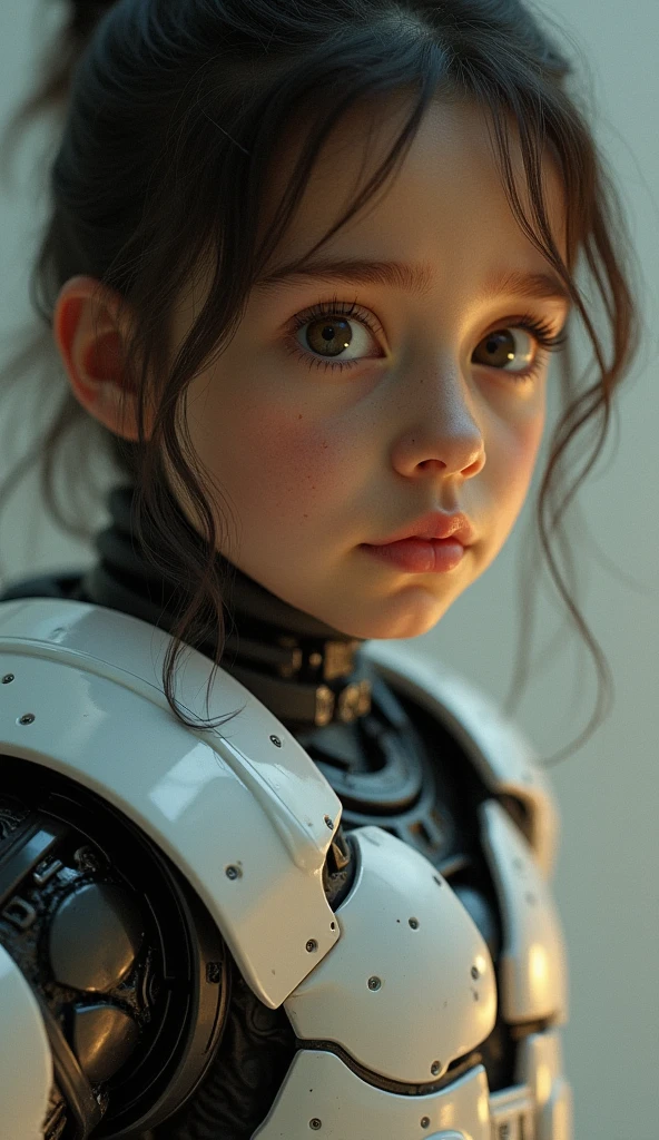 Extraordinary portrait of an unfamiliar microscopic cyberpunk , 4 years old girl, baby girl, four years old, showcasing their adorable and small features over a green tech-infused high fashion style, meticulously captured in professional photography. 8k resolution guarantees a stunning level of detail and beauty for this intriguing and exotic extraterrestrial subject, leaving the viewers in awe of its unique charm.
In this extraordinary portrait, a small and adorable cyberpunk is brought to life through the masterful blend of state-of-the-art technology and artistic vision. The distinctive blue tech-style fashion adorns their diminutive form, with intricate w