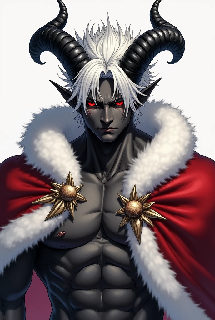 4k, anime illustration, ((mature male draph)), ((cowboy shot)), muscular devil (man), flat pecs, [big arms], big hard penis, (black spiky hair), (glaring silver eyes:1.2), elegant, erotic, oozing sexual energy, homoerotic, sharp focus, soft lighting, vibrant colors, (masterpiece), (detailed face), ((detailed eyes)), symmetric face, symmetric eyes, evil smile, Reinhardtzar, highly detailed penis, (big balls), silky penis, big fresh testicles, standing, Sexual arousal,