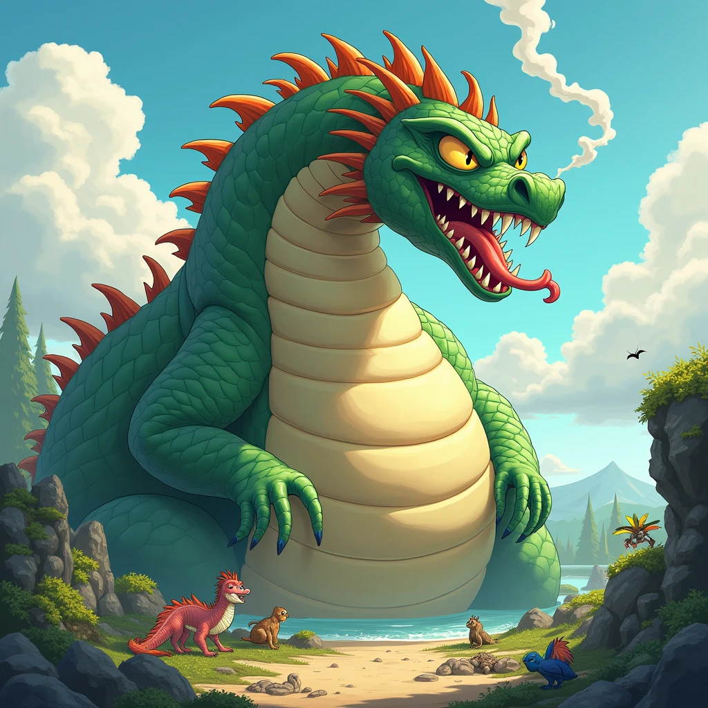 Adorable chubby hand drawn cartoon dragon illustration, Solid and vivid background, Fine, detailed scale, Soft lighting, Cute and innocent look, Created by Lois Van Barl and Reusch and Ross Tran and Ross Drås and Sam Yang and Sam Ess Arts and Altgerm, Best Quality, masutepiece
