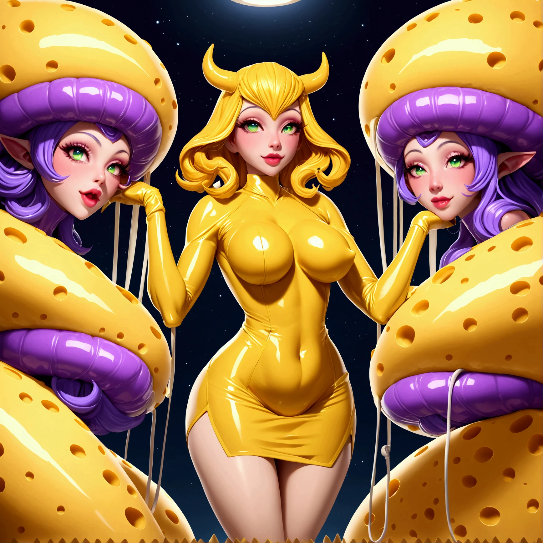 Female alienjelly with giant lips big eyes shiny cheesebody fully turned into shiny cheesebody,High Resolution, 3D Rendering, sexy,Large breasts, fully dressed in cheese,Confused, turning humans into cheese, cheese goddes, turns humanity into cheese, cheese, cheese, cheesing girls, transforming girls cheese, 9girl becomming cheese forever, cheese females fully cheesed, everyone AlienCheese, cheese legs, cheese face, cheese breast, cheese arms, shiny eyes, Looking at viewer, seductive smile, wants to have me, wants to turn me to, serounded by some other females that are fully 100% bodycheesed, cheese faces head, a.i. Makes this reallity for me, humans turned into female cheese, humans turned into femalecheese, humans fully turned into cheesefemales, seductive cheese, seductive cheese, cheese has femalehumanbody, Alien turned penis into cheese, , vagina turned in cheececock, cheesedildo strapped on, Female alien turned into cheese, female aliens turned into cheese, femalecheesealiens looking at me, female cheese aliens abduct me, cheesewoman abduct me, female aliens from cheese, sexy seductive cheesealiens abduct me, cheese aliens abduct me to there planet, cheese aliens are super horny, aliens are ultra horny, female alienjelly flirts with me, female alien put me in a vacuumbed, female alien jelly put me in a vacuum bed, female alien putted me in a really tight vacuumbed, i am a female inside a tight latex vacuumbed, i am fully sealed tight in latextightvacuumbed, AlienMilf Looking at viewer, Alienmilf put me a transformedfemale in vacuumbed, 1female inside vacuumbed, 1female inside tight latexcheesevacuumbed, alien milf to horny wants me instantly, alien milf abducts me now, alienmilf has big lips, giant aliensucking lips, milking machine attached to my breast, giant full lips milking my breast, milkmachine is milking breast, breastsucking liquidcheese from breast like a cow getting milked, alien have intense big lips, intense big sucking lips that suck viewer,