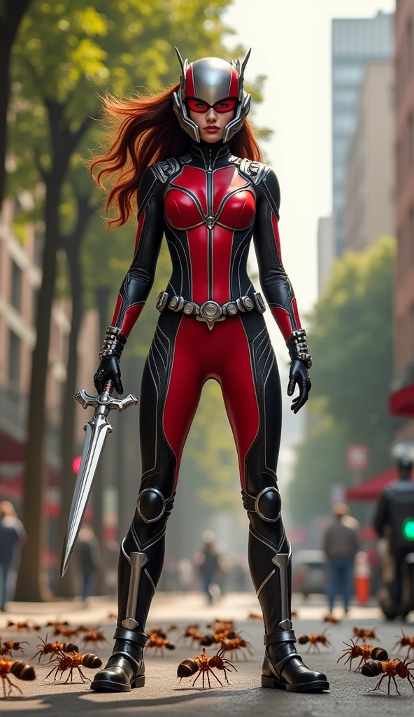 Mulher bonita cabelo branco longo, corpo definido seios grandes, (((vestindo cosplay de black widow)))