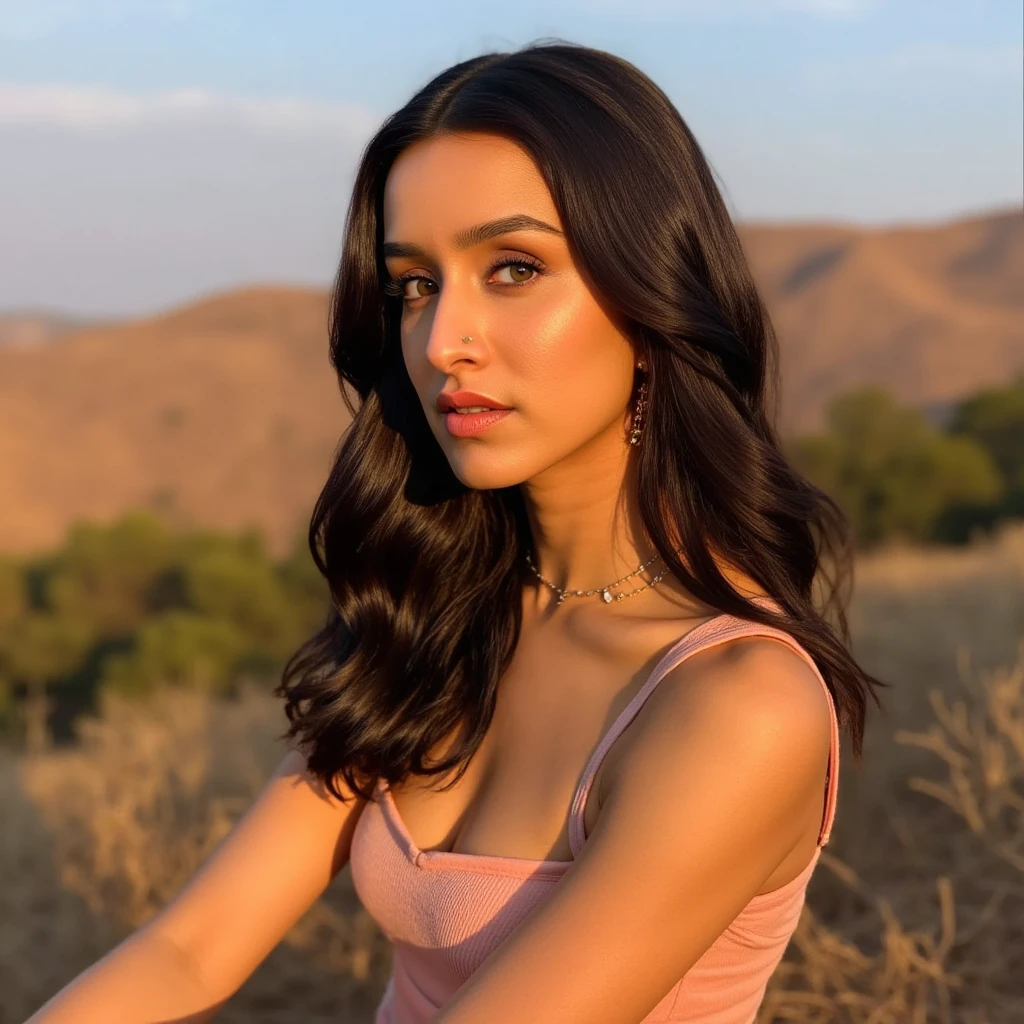 ultra realistic 8k cg, masterpiece, ((ultra detailed background, delicate pattern, intricate detail)), best quality, intricate details, chromatic aberration, 1Indian girl, long hair, golden hair, messy hair, red highlights, hair over one eye, sharp eyes, choker, brick wall, graffiti, dim lighting, alley, oversized shirt,off shoulder, sheer shirt, Masterpiece, best quality