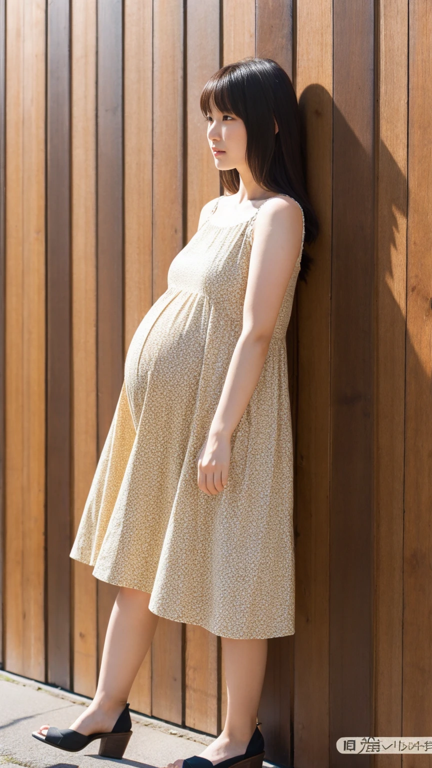 Pregnant women、Caucasian、Brown Hair、Maternity Dresses