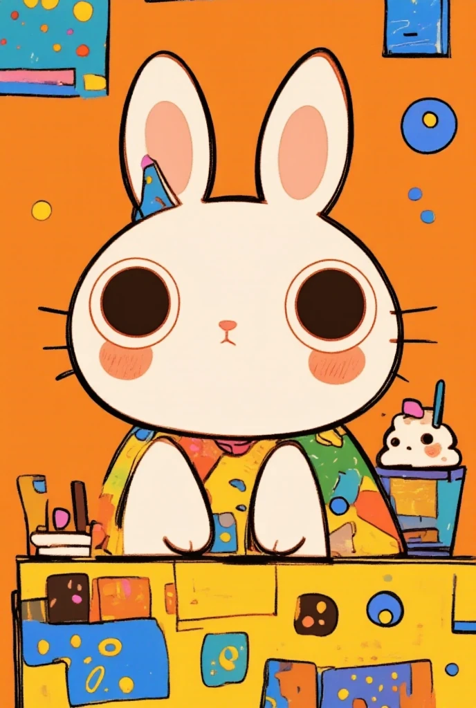     Miffy rabbit sitting on a box of nachos in the kitchen, ice cream ,  sprinkled with chocolate chips   ,Storybook illustration , close up   ,    close up   ,     60s cartoon    ,    Full color illustrations  ,    Additional Details   ,      60s style animation   ,Coloring book cover  , close-up,    close up   , 中景close up ,Anime pop    ,    minimalism  ,    textbook color illustration   ,  In the icloo ,   picture of any book   , Print!,    any book illustration   ,   any book illustration  ,   Animated Movie Stills  ,  Vignette ,  close up ,  close up ,  Full color illustrations ,    picture book illustration   , miffy art  