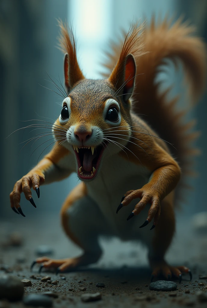 A squirrel in the form of terror