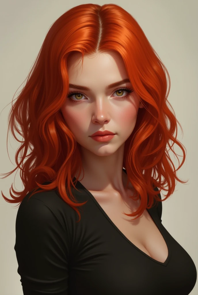 portrait of sks woman by Flora Borsi, style by Flora Borsi, bold, bright colours, orange Mohawk haircut, ((Flora Borsi)), 