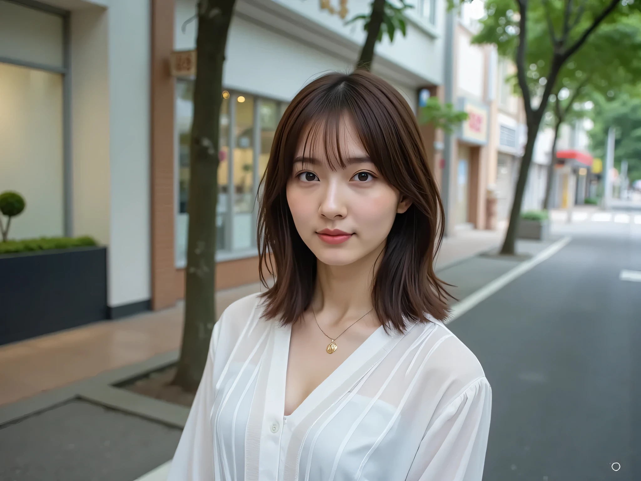 (( 8k results , portrait of my sister with beautiful skin on a street corner ,19 years old Japanese ,(( Soft looking boobs underneath:1.4)) , underboob出し:1. 4 portraits )), very beautiful、 slim 、 beautiful legs with a tail 、 belly button out, underboob出し, underboob,Very delicate face , Skin and Hair、 underboob, very short hair , dark brown hair 、、 Please cover your chest with your arms 、Inside the street 、now、 crowded streets 、8k photos、 very cute face Japan 、slender、 } Pretty eyes and nose 、 sexy