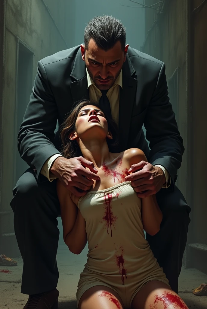 there is a man and a woman sitting on a red couch, he holds her while she sleeps, man grabbing a womans waist, inspired by Vincent Lefevre, harsh, inspired by Carlo Mense, steven klein, romance novel cover, by Dan Luvisi, mert alas and marcus piggott, edited, by Brigette Barrager, by John La Gatta