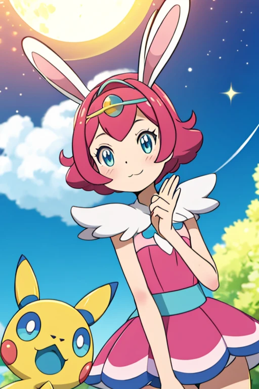 Female furry teenager cute beautiful adorable sara the Bunny prettycure alola pokemon sun and moon style 