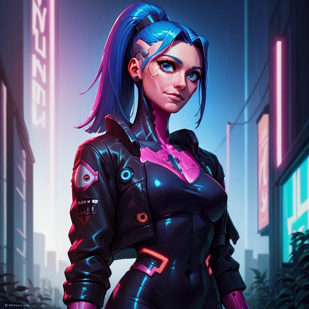 a woman with colorful hair and blue eyes, epic wallpaper, pixar style, beautiful face, android eyes, discord profile picture, peacock colors, netflix animation, real human eyes, epic 3 d omolu, happy female cyborg, iridescent hair, vanellope von schweetz, riot game, fierce eyes, iridescent color --auto --s2