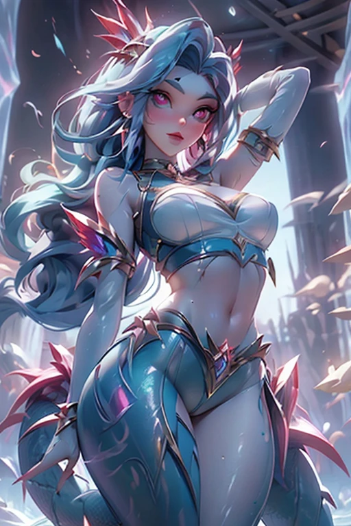 A woman with dragon horns is covered in dragon scale armor, dragon horn is extremely luxurious, dragon tail, beautiful dragon scale armor, armor openwork, complex armor, beautiful armor, fantasy armor, intricate details armor, long and elegant tail behind, stunning details, imperial armor, ethereal, goddess, Japanese goddess, full body photo close-up, (transparent areola), chubby, huge breasts, oily body, fleshy body, plump body, perfect masterpiece, highest image quality, perfect picture quality, 8K, full body lens, ( Front portrait: 1.1), delicate face, glowing eyes, very fine style, perfect masterpiece, highest image quality, perfect picture quality, 8K,