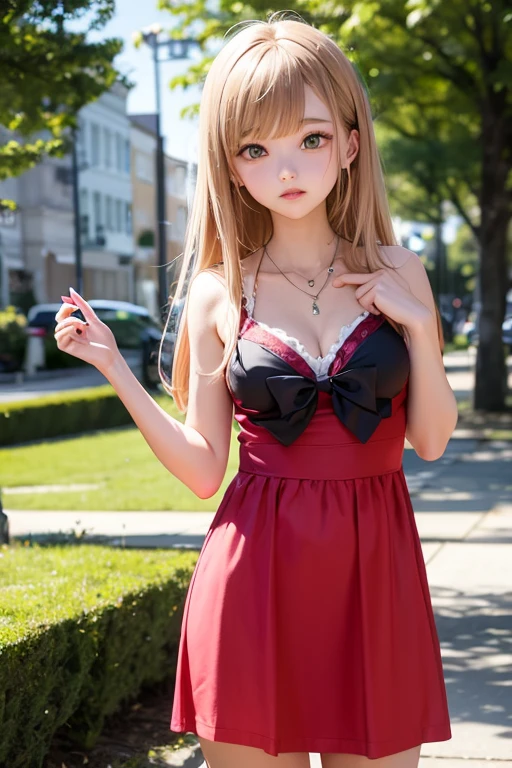 <lora:negligee_FP16_by_Gtonero:1> nightgown, 1girl, solo, standing, very long hair, cleavage, outdoors, closed mouth, expressionless, red eyes,