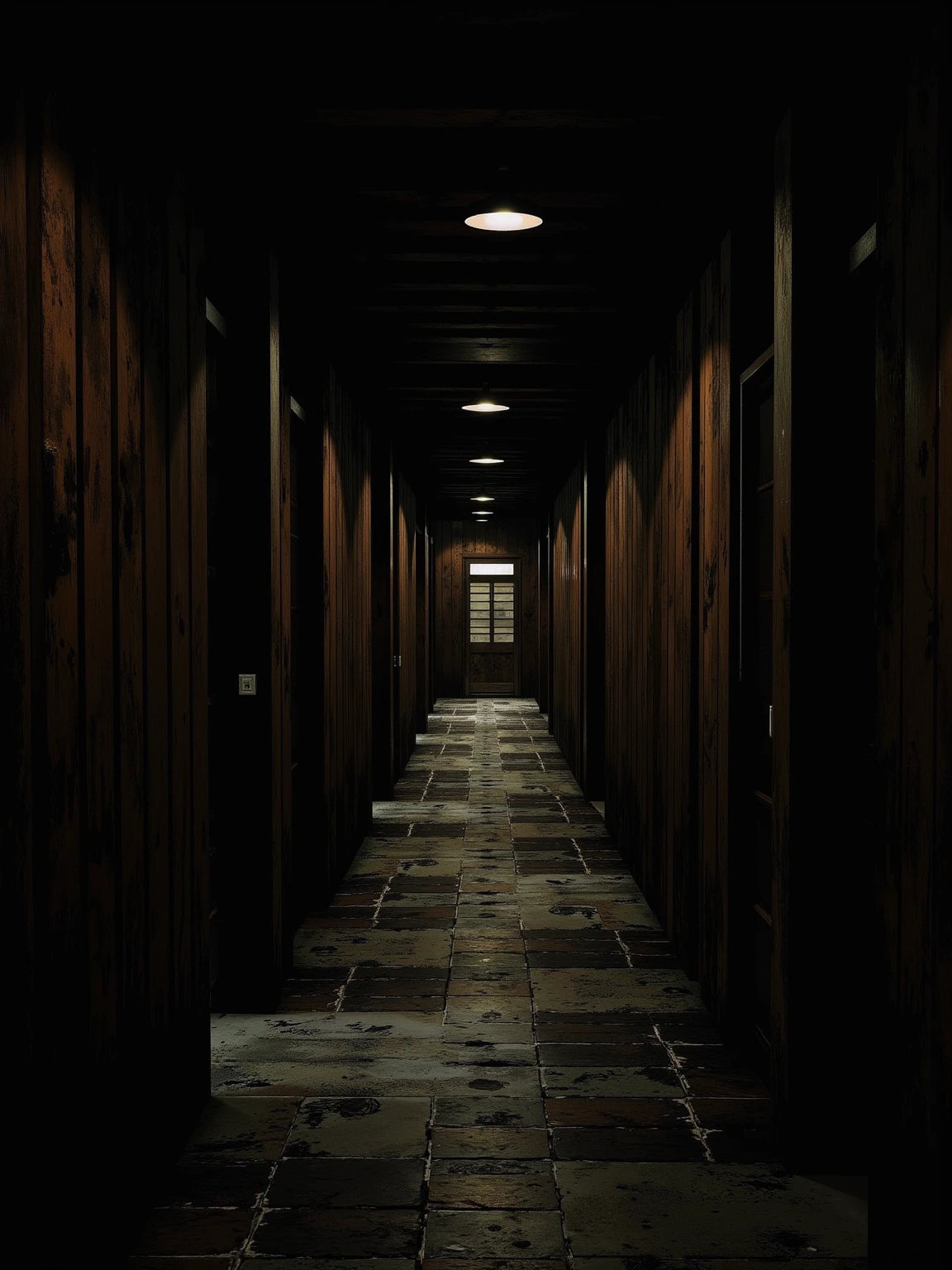 (masterpiece:1.3, UHD:1.2, highres:1.3, top quality, clarity:1.3), The eternal corridor:1.3, The corridor ahead shifts at 30 degree angles:1.3, The angle of the corridor ahead changes little by little:1.3, A dark and scary Japanese mansion:1.3, A wooden corridor leading into darkness:1.3, 8k wall paper:1.3