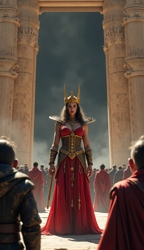 Image of a woman wearing a helmet surrounded by other people, Stephen Hickman, Beautiful vintage art, Mars Attacks, Gilded Lotus Princess, Published in cgsociety, The Last Day of the Universe, Queen of Persia, Kirill Leonov, By Jason A. Engel, Barbarela