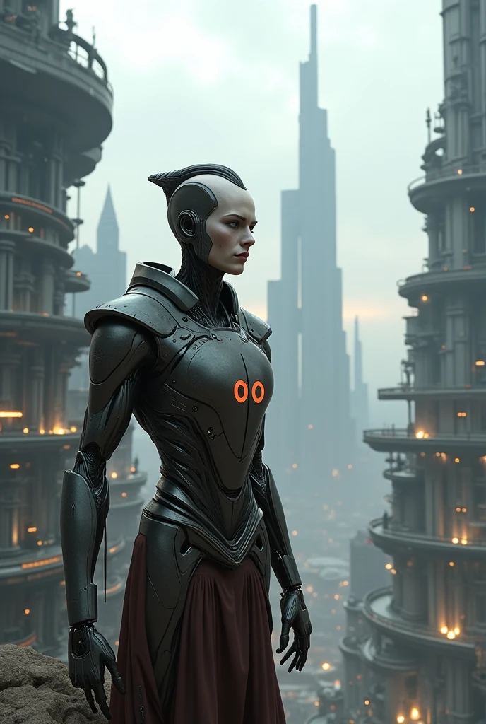 Beautiful Female Xenomorph, photorealistic style, creature, sci-fi, dark, sleek texture, shiny exoskeleton, biomechanical design, elongated head, elongated jaw, sharp teeth, piercing black eyes, slender body, biomechanical tail, translucent membrane, eerie atmosphere, lush alien landscape, vibrant flora, mysterious rock formations, atmospheric lighting, cascading waterfalls, ethereal mist, distant alien sky, captivating celestial bodies
