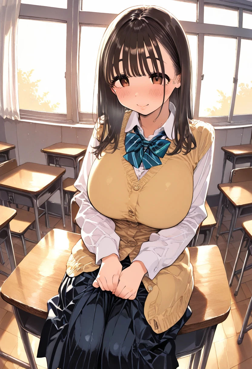 Student girl in classroom