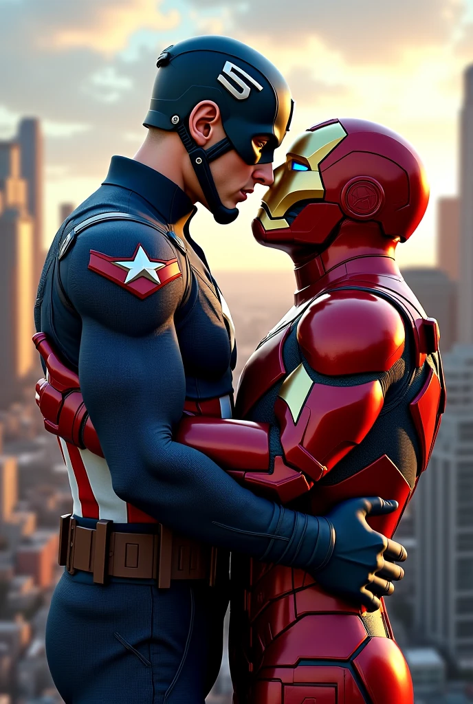 Captain America and iron man kiss 💋