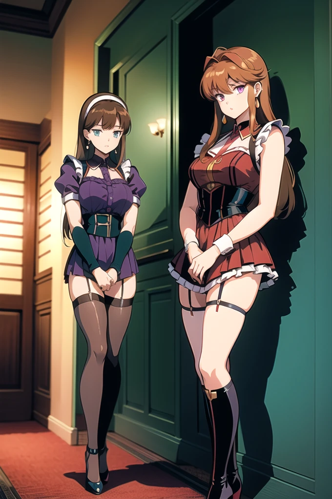 (Highest quality)), ((masterpiece)), (detailed), prison, akanechan, 独奏, looking at viewer, ((evil grin)), femdom, dominatrix, ((bare shoulders)), ((black bustier)), ((black stockings)), ((black g-string)), ((black high heels)), ((black garter belt)), ((black elbow gloves)), ((female standing)), ((whip)),