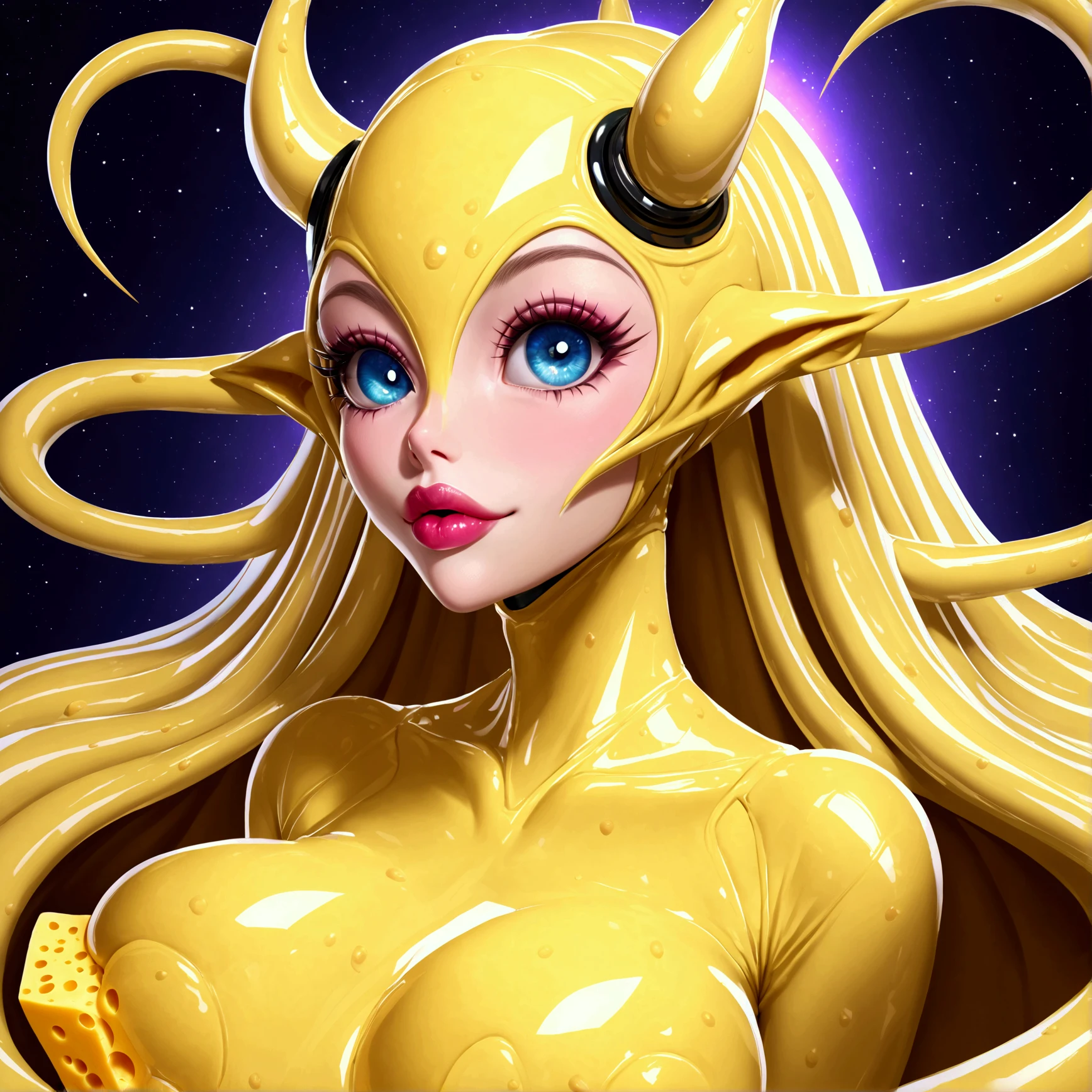 Female alienjellymilf with giant lips big eyes shiny cheesebody fully turned into shiny cheesebody,High Resolution, 3D Rendering, sexy,Large breasts, fully dressed in cheese, Alien turning humans into cheese, cheese goddeses, turns humanity into cheese, cheese, cheesing girls, transforming girls cheese, 9girl becomming cheese forever, females fully alien cheesed, everyone becomes AlienCheese, cheese legs, cheese face, cheese breast, cheese arms, shiny eyes, Looking at viewer, seductive smile, wants to have me, wants to turn me, serounded by other females that are fully 100% alienbodycheesed, cheese faces head, a.i. Makes this reallity for me, humans turned into female cheese, humans turned into femalecheese, humans fully turned into cheesefemales, seductive cheese, cheese has femalehumanbody, Alien Milfs want to breed with me, vagina, cheesedildo strapped on, Female alien turned into cheese, female aliens turned into cheese, aliens same size as humans, female cheese aliens abduct me, vacuum cheese bed, female aliens from cheese, sexy seductive cheesealiens abduct females, cheese aliens abduct me to there planet, cheese aliens are super horny, aliens are ultra horny, female alienjelly flirts with me, female alien put me in a vacuumbed, female alien encased me in vacuum bed, female alien sucked me in a really tight vacuumbed, i am a female inside a tight latex cheese vacuumbed, Alienvacuum device, Alien Milf Looking at viewer, Alien milf put me in vacuumbed, inside vacuumbed, 1female inside tight latexcheesevacuumbed, alien milf to horny wants me instantly, alien milf abducts me now, alienmilf has big lips, giant aliensucking lips, milking machine attached breast, giant fulllips milking sucking breast, machine is milking female breast, breastsucking liquidcheese from breast like a cow getting milked, alienfemale have intense big lips, intense big sucking lips that suck viewer air tight, Alien female turned viewer in cheese, viewer inside vacuumbed, AlienCheeseTongue