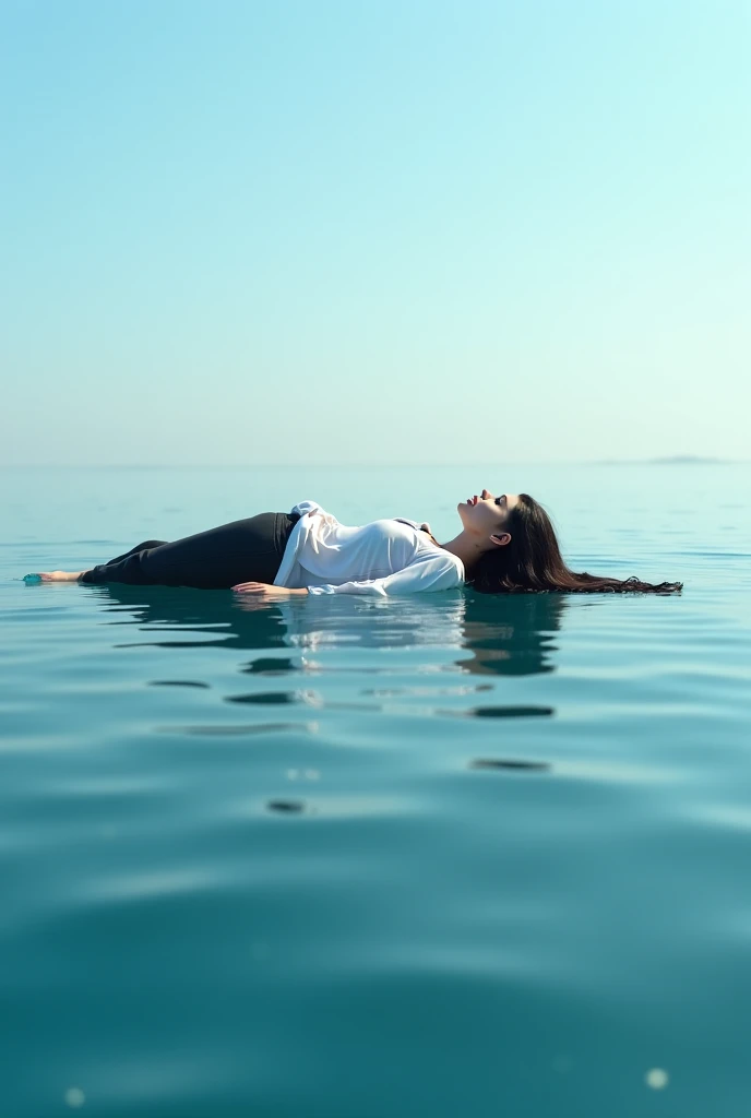 15-year-old blond girl sitting on the rocks by the sea，meditation。She was wearing a modest swimsuit，long hair fluttering，meditation。She has a healthy complexion。background：A sea of sea，Place：singapore east coast。