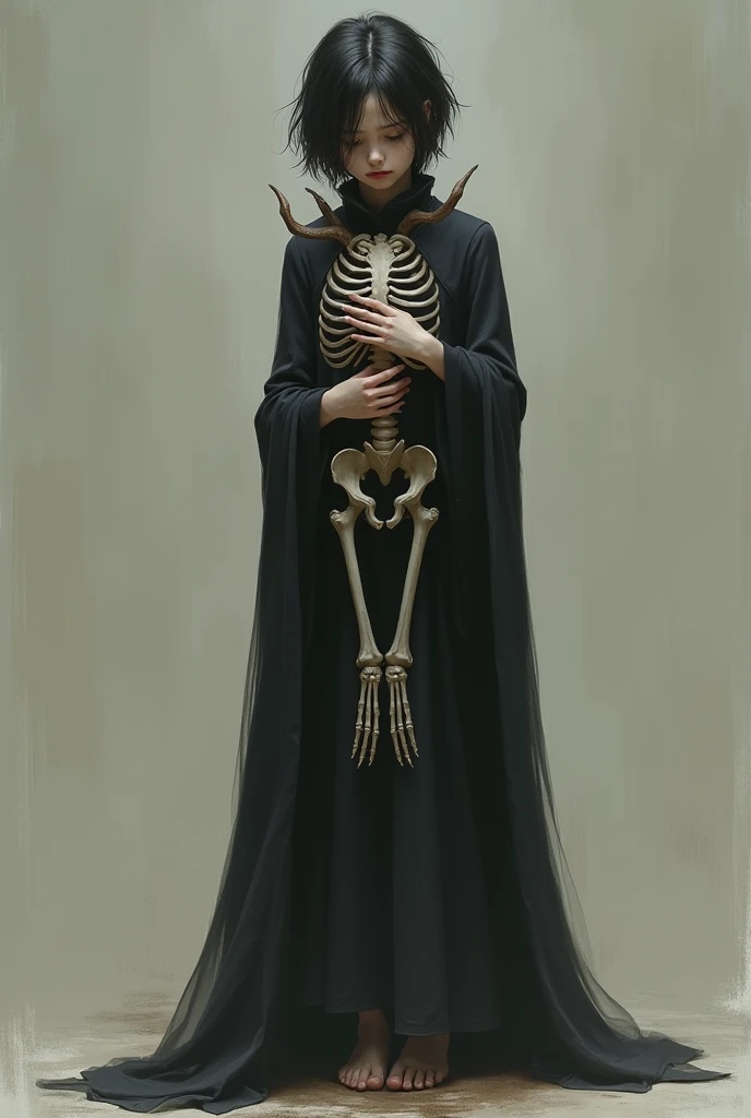 a close up of a person standing in a dark room with a ghost, female humanoid creature, ghostly figure, shrouded figure, supermodel in silent hill, silent hill concept art, eerie person, an scp anomalous object, mysterious figure, ghostly form, humanoid creature, full view of face and body, enigmatic and ectoplasmic figure