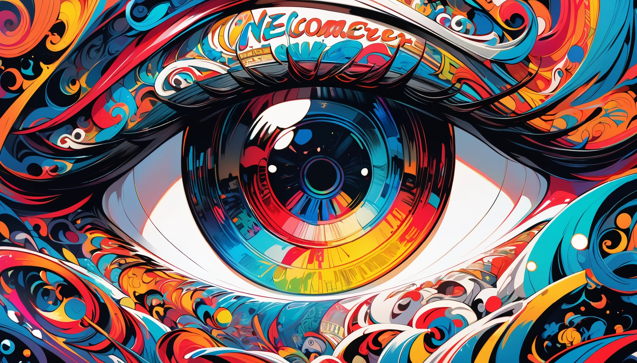 highly detailed and vibrant calligraphy artwork, text "newcomer" in bold font, eye-catching central color, extremely detailed and accurate characters, dynamic and artistic style, cool and beautiful aesthetic, experimental contemporary art