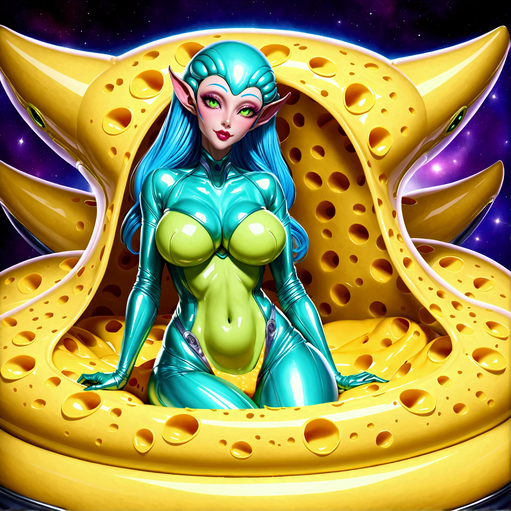 Female alienjellymilf with giant lips big eyes shiny cheesebody fully turned into shiny cheesebody,High Resolution, 3D Rendering, sexy,Large breasts, fully dressed in cheese, Alien turning humans into cheese, cheese goddeses, turns humanity into cheese, cheese, cheesing girls, transforming girls cheese, 9girl becomming cheese forever, females fully alien cheesed, everyone becomes AlienCheese, cheese legs, cheese face, cheese breast, cheese arms, shiny eyes, Looking at viewer, seductive smile, wants to have me, wants to turn me, serounded by other females that are fully 100% alienbodycheesed, cheese faces head, a.i. Makes this reallity for me, humans turned into female cheese, humans turned into femalecheese, humans fully turned into cheesefemales, seductive cheese, cheese has femalehumanbody, Alien Milfs want to breed with me, vagina, cheesedildo strapped on, Female alien turned into cheese, female aliens turned into cheese, aliens same size as humans, female cheese aliens abduct me, vacuum cheese bed, female aliens from cheese, sexy seductive cheesealiens abduct females, cheese aliens abduct me to there planet, cheese aliens are super horny, aliens are ultra horny, female alienjelly flirts with me, female alien put me in a vacuumbed, female alien encased me in vacuum bed, female alien sucked me in a really tight vacuumbed, i am a female inside a tight latex cheese vacuumbed, Alienvacuum device, Alien Milf Looking at viewer, Alien milf put me in vacuumbed, alien milf to horny wants me instantly, alien milf abducts me now, alienmilf has big lips, giant aliensucking lips, milking machine attached breast, giant fulllips milking sucking breast, machine is milking female breast, breastsucking liquidcheese from breast like a cow getting milked, alienfemale have intense big lips, intense big sucking lips that suck viewer air tight, Alien female turned viewer in cheese, viewer inside vacuumbed, AlienCheeseTongue, viewer sucked into their dimension