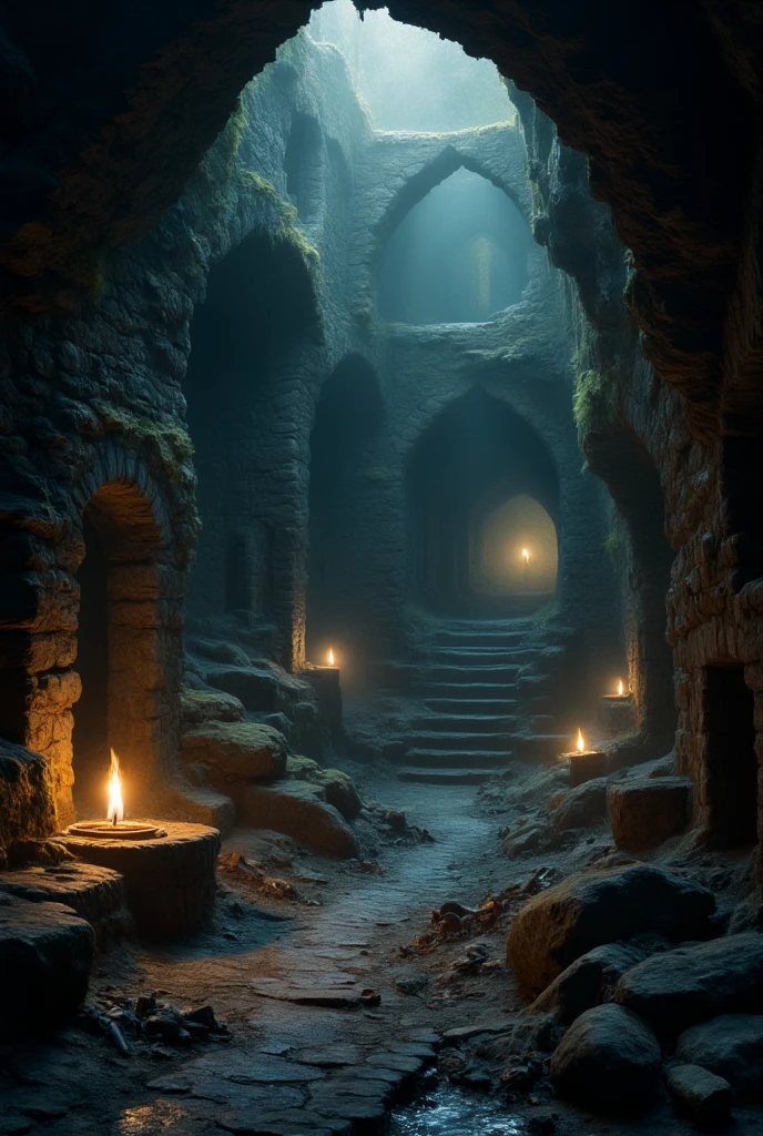 Create an image of a dungeon