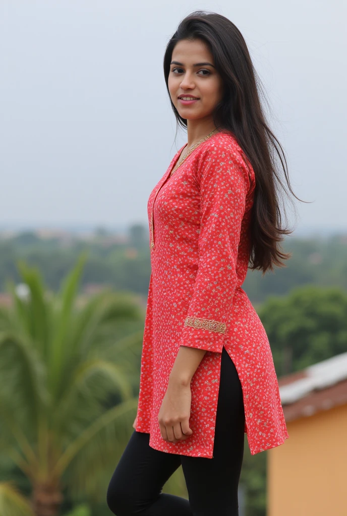 hires full body photo of a 30-year-old woman, aparna das, outdoors, looking at camera, light smile, high neck Vermilion cotton dress, post-processing, maximum texture, masterpiece, ultra-detailed, photorealistic, sharp focus, insane details, intricate details, perfect face, realistic eyes,simple white stucco background <lora:Aparna_Das_SDXL:1>