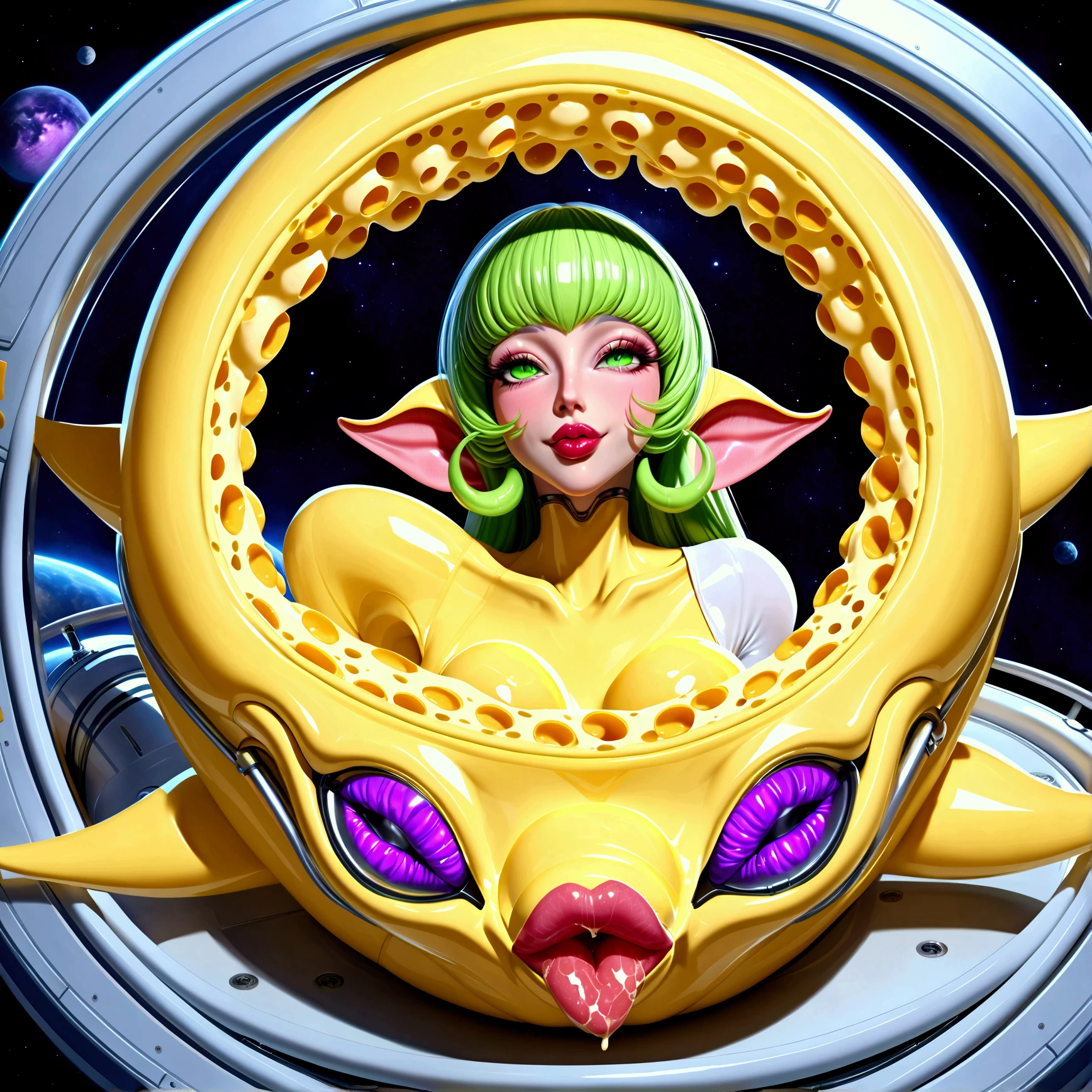 Female alienjellymilf with giant lips big eyes shiny cheesebody fully turned into shiny cheesebody,High Resolution, 3D Rendering, sexy,Large breasts, fully dressed in cheese, Alien turning humans into cheese, cheese goddeses, turns humanity into cheese, cheese, cheesing girls, transforming girls cheese, 9girl becomming cheese forever, females fully alien cheesed, everyone becomes AlienCheese, cheese legs, cheese face, cheese breast, cheese arms, shiny eyes, Looking at viewer, seductive smile, wants to have me, wants to turn me, serounded by other females that are fully 100% alienbodycheesed, cheese faces head, a.i. Makes this reallity for me, humans turned into female cheese, humans turned into femalecheese, humans fully turned into cheesefemales, seductive cheese, cheese has femalehumanbody, Alien Milfs want to breed with me, vagina, cheesedildo strapped on, Female alien turned into cheese, female aliens turned into cheese, aliens same size as humans, female cheese aliens abduct me, vacuum cheese bed, female aliens from cheese, sexy seductive cheesealiens abduct females, cheese aliens abduct me to there planet, cheese aliens are super horny, aliens are ultra horny, female alienjelly flirts with me, female alien put me in a vacuumbed, female alien encased me in vacuum bed, female alien sucked me in a really tight vacuumbed, i am a female inside a tight latex cheese vacuumbed, Alienvacuum device, Alien Milf Looking at viewer, Alien milf put me in vacuumbed, alien milf to horny wants me instantly, alien milf abducts me now, alienmilf has big lips, giant aliensucking lips, milking machine attached breast, giant fulllips milking sucking breast, machine is milking female breast, breastsucking liquidcheese from breast like a cow getting milked, alienfemale have intense big lips, intense big sucking lips that suck viewer air tight, Alien female turned viewer in cheese, viewer inside vacuumbed, AlienCheeseTongue, viewer sucked into their dimension