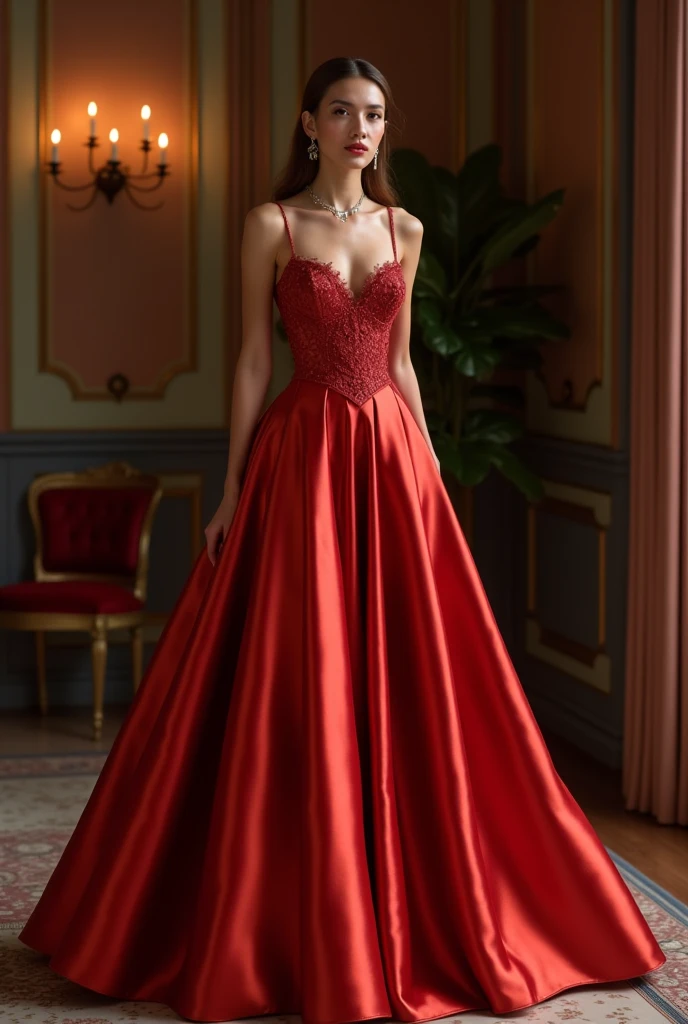 Long elegant dress in red
