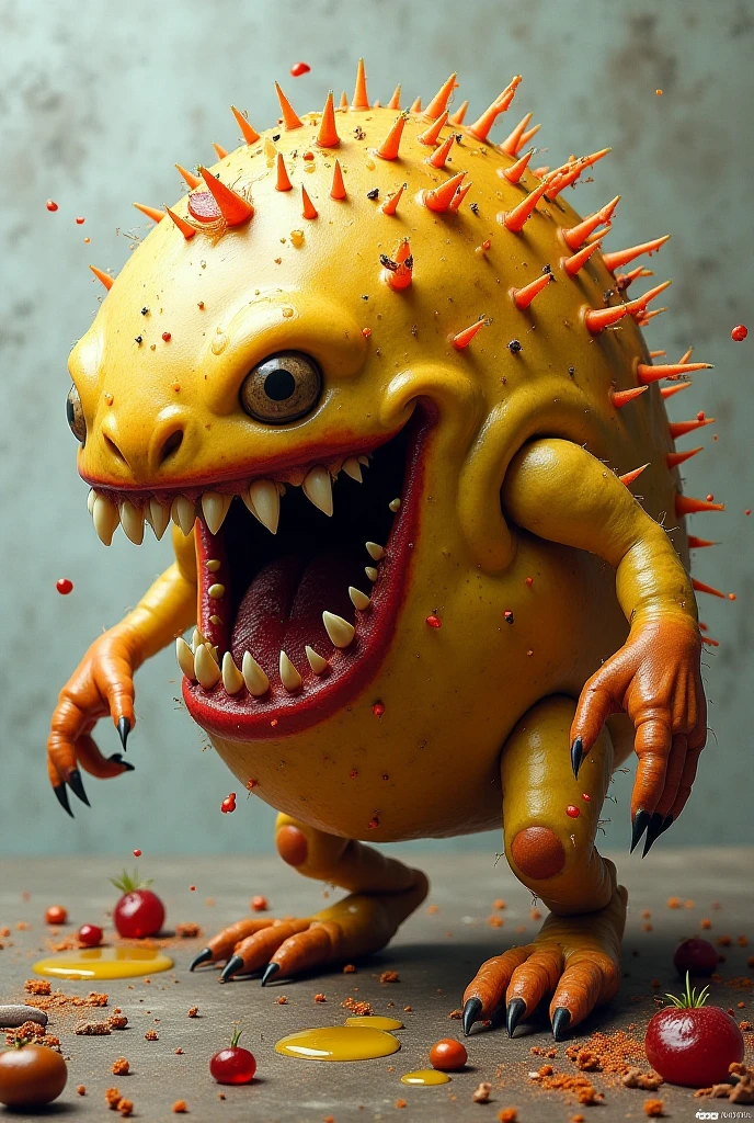 create an empanada as an animated villain