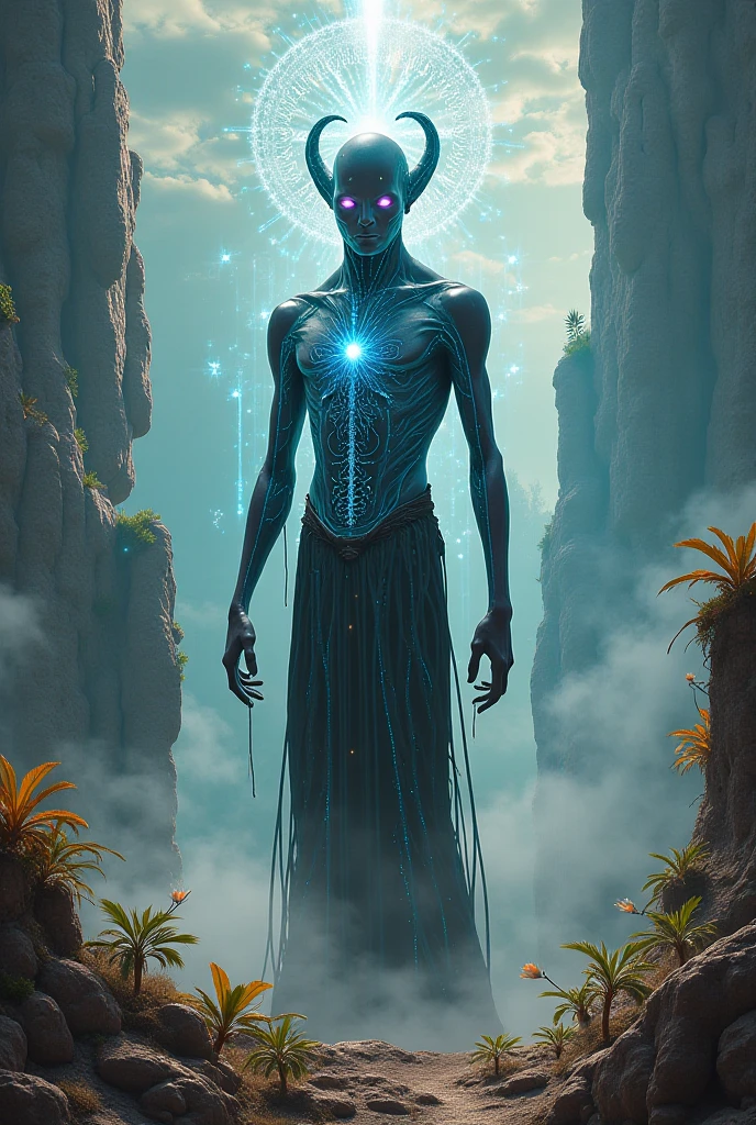 Various alien masters in a majestic Cosmic Temple, Set on an extraterrestrial mothership, the Old Council of the Stars meets. These beings, of various cosmic civilizations, They are the guardians of universal wisdom. Each is unique in appearance, reflecting the diversity of its origins.
The Elders wear ethereal robes, adorned with symbols of sacred geometry that radiate ethereal light. Their heads are a marvel of diversity: some have elongated heads, others have bald spots, and some sport giant multifaceted eyes.
Inside this temple, They share their perspectives through telepathic communication, Transmission of ancestral knowledge and interdimensional science. Their serene countenances radiate unconditional love, and your souls are in resonance with the frequencies of universal peace.
in the meeting room, the Elders connect with parallel realities and explore hyperspace. They are beings of light who emanate energetic harmony, and each one brings with him the stellar wisdom of his civilization.
While they argue, Transcending human understanding is His divine purpose. They are masters of quantum healing and cell regeneration. Dresses with bio-organic appendages, incorporate advanced technology and controlled atmosphere.
In this majestic council, The cosmic unity is palpable, and spiritual evolution is the central focus. They are the guardians of interdimensional science, the multidimensional beings who share cosmic serenity with those who seek the wisdom of the stars.