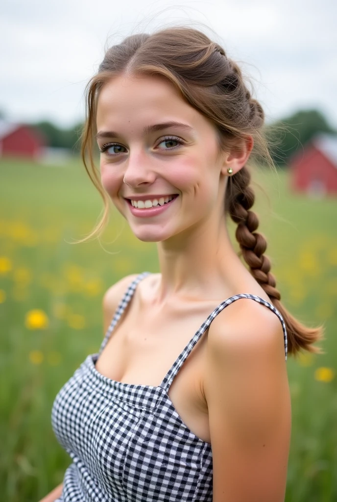 AbigaileJ_SoloTI_v1,
(In a rustic denim overall, with a playful pink bow, for a charming and down-to-earth look), (A lively farmyard in the afternoon, with pigs happily snorting and chickens pecking at the ground, the scent of hay lingering in the air, cheerful atmosphere:1.3), (seductive:1.3),(analog, cinematic, film grain, hazy atmosphere, cinematic shot:1.3),
<lora:add_detail:0.6>,, PA7_Portrait-MCU,